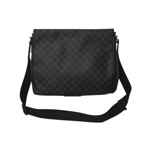 LOUIS VUITTON Daniel Shoulder Bag Damier Ebene Brown Graphite Black